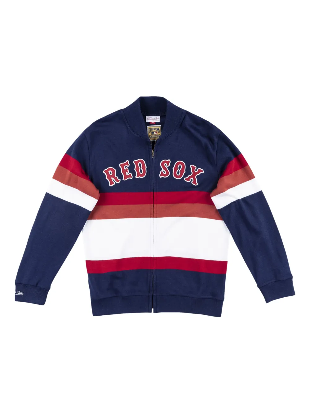 Mitchell & Ness x MLB Boston Red Sox striped zip-up sweatshirt | Blue | Image 1