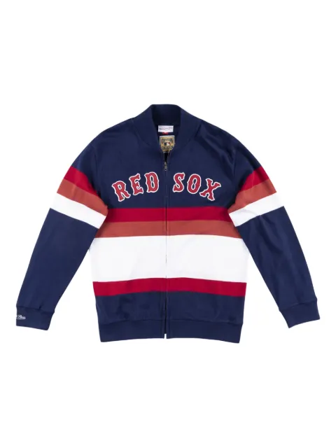 Mitchell & Ness x MLB Boston Red Sox sweat rayé à fermeture zippée