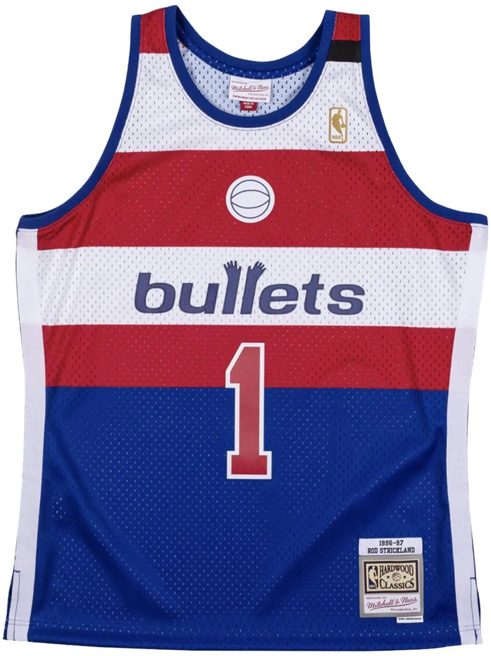 Mitchell & Ness NBA Washington Bulls 96 Rod Strickland トップ - ブルー Mitchell & Ness NBA Washington Bulls 96 Rod Strickland トップ - ブルー