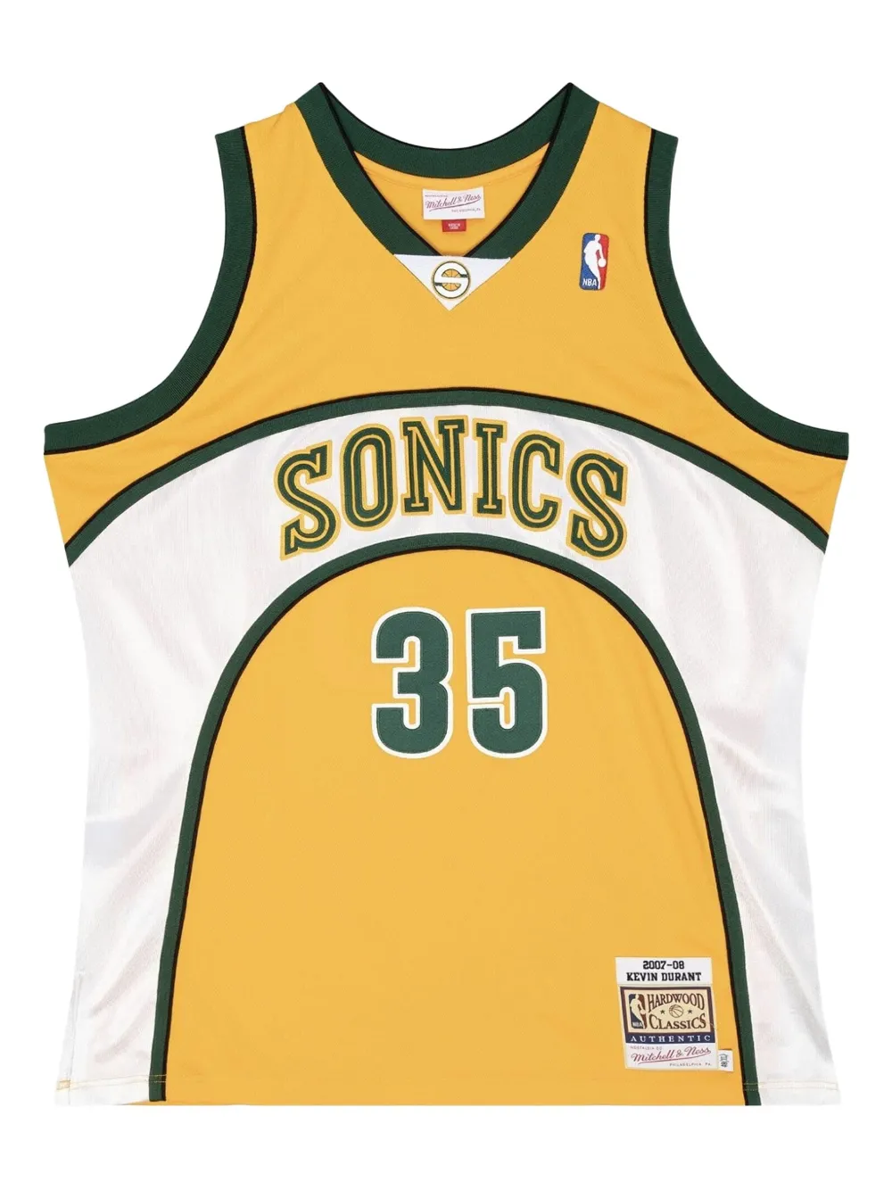 Mitchell & Ness Kevin Durant Seattle SuperSonics 2007-08 Alternate Swingman tank top | Yellow | Image 1