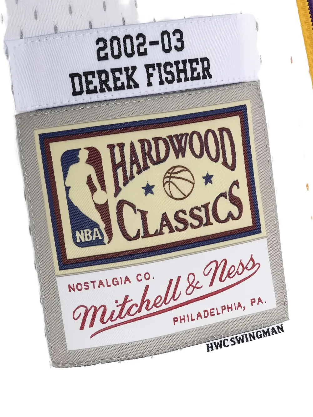 Mitchell & Ness Alternate Jersey "NBA LA Lakers 2002 Derek Fisher" t-shirt Beige