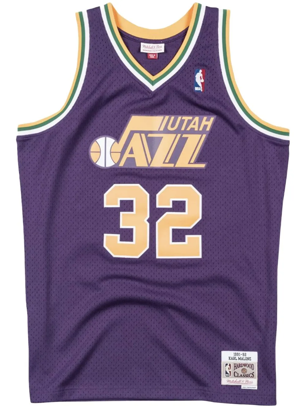 "NBA Utah Jazz 91 Karl Malone" Swingman jersey vest top