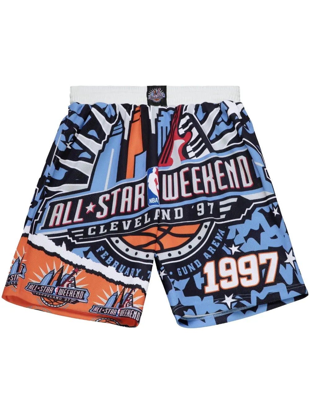 Mitchell & Ness "NBA" All Star Jumbotron 2.0 sublimated shorts | Orange | Image 1
