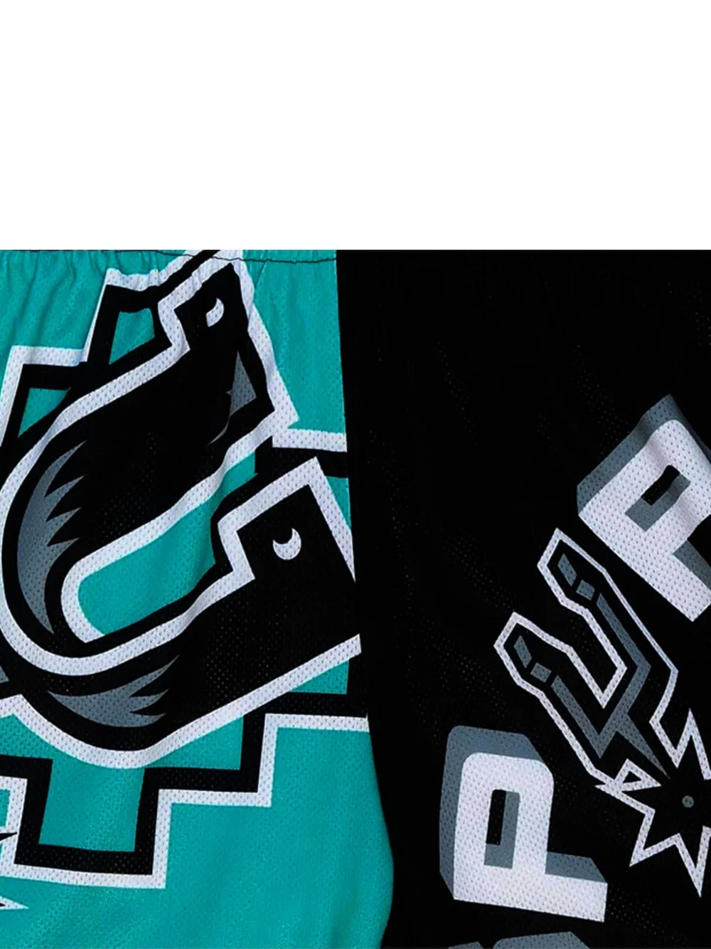 Mitchell & Ness San Antonio Spurs Big Face 5.0 shorts Zwart