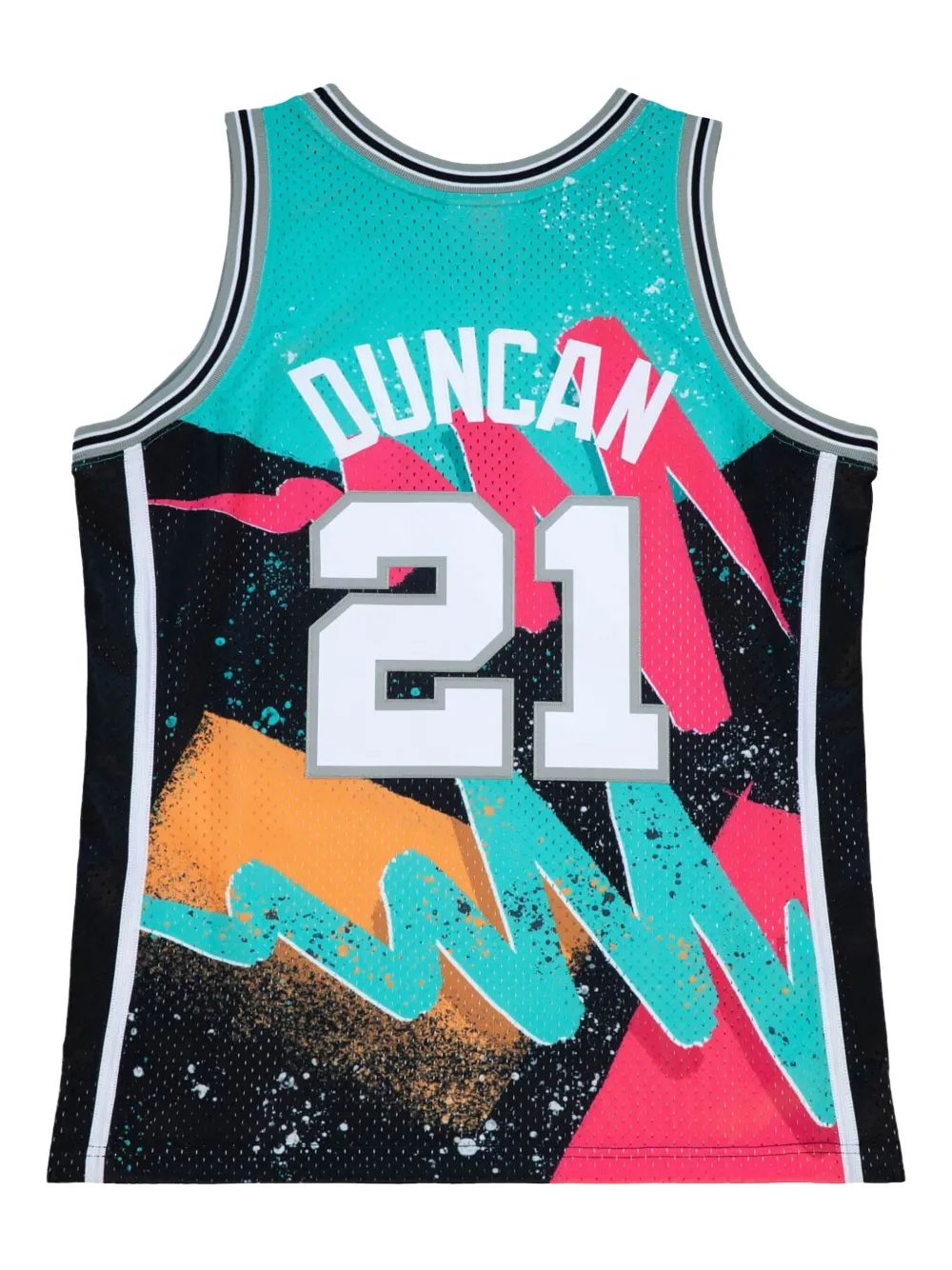 Mitchell & Ness Tim Duncan NBA San Antonio Spurs 1998 Hyper Hoops Swingman tank top - Zwart