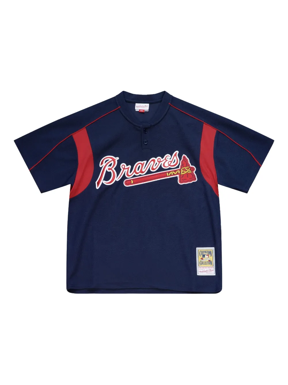 Mitchell & Ness "MLB Atlanta Braves 2003 Chipper Jones" honkbalshirt Blauw
