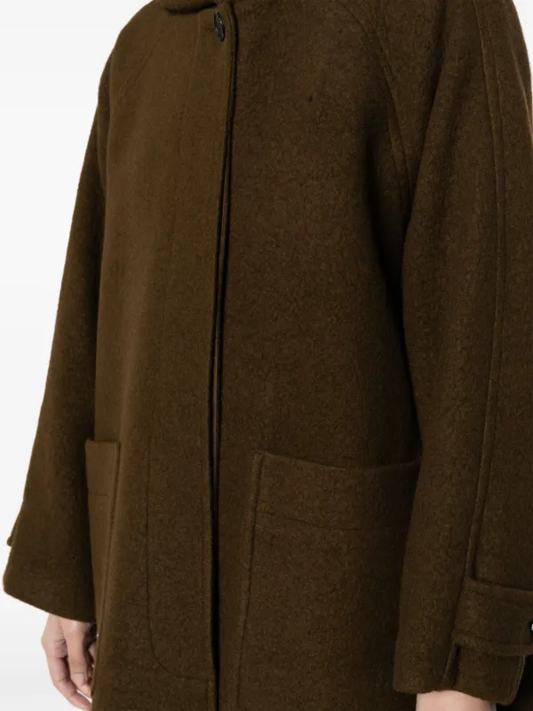 Wool blend coat with on sale hood