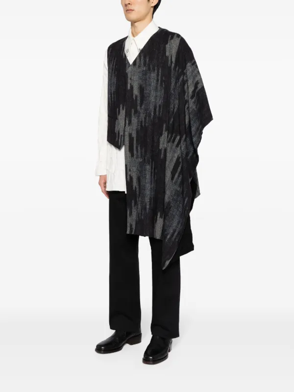 ニック Yohji Yamamoto 2025SS アシンメトリーベスト yohji yamamoto - pour homme | アシメ丈V / シワギャバ ベスト