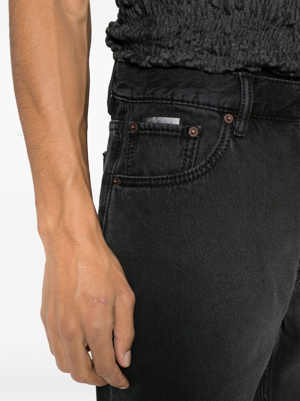 Shop Eytys Benz Straight-leg Jeans In Black
