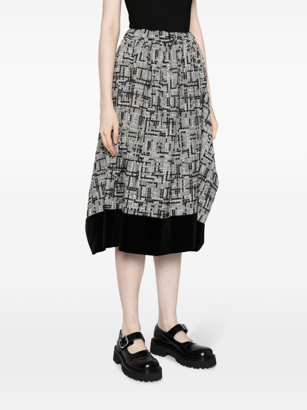 Comme Des Garcons Comme Des Garcons embroidered A-line midi skirt Women