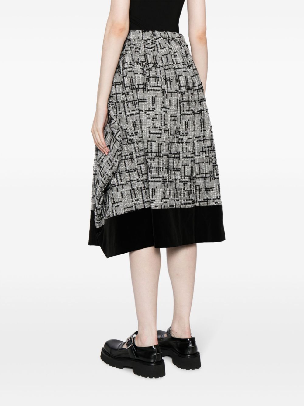 Comme Des Garcons Comme Des Garcons embroidered A-line midi skirt Women