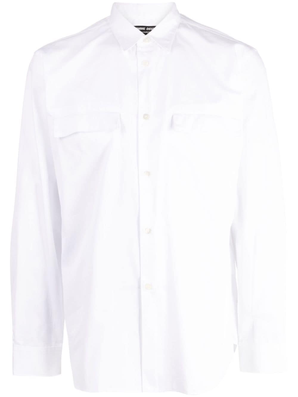 Comme Des Garçons Homme Deux Flap-pocket Poplin Shirt In White