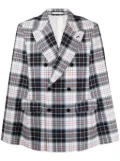 Comme des Garçons Homme Plus check-pattern wool blazer - Black