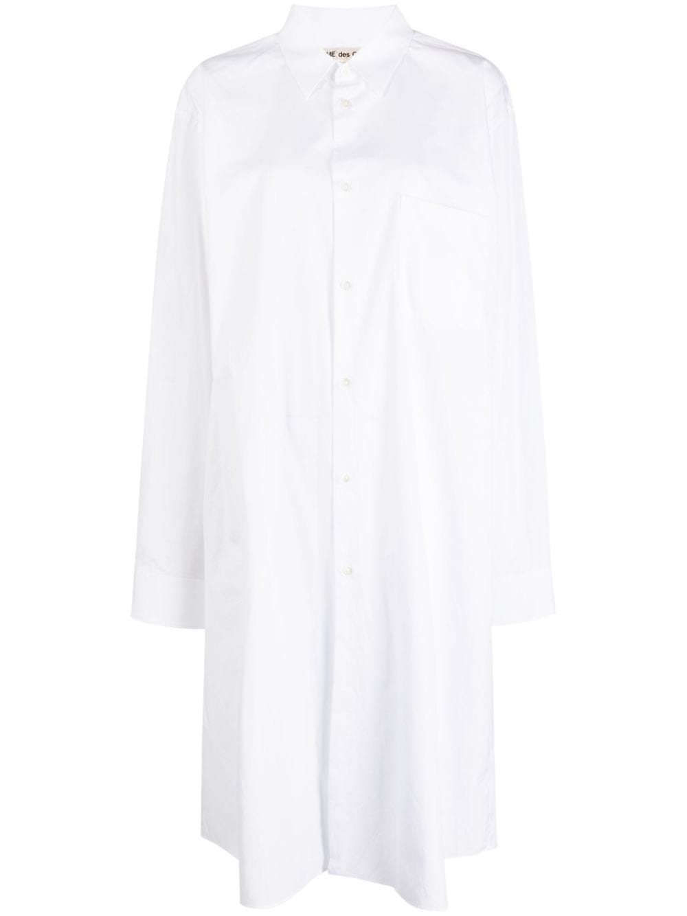 Comme Des Garçons Poplin Midi Shirtdress In White