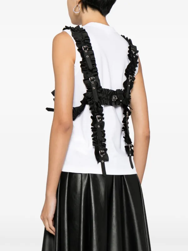 Noir Kei Ninomiya Ruffled Adjustable Harness Top - Farfetch