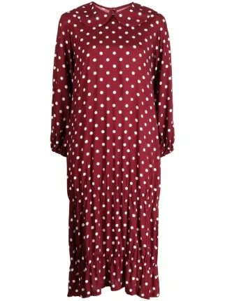 Robe col claudine rouge hotsell