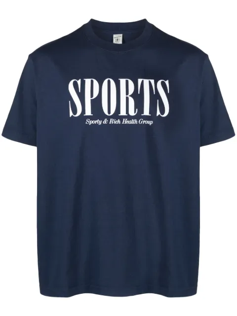Sporty & Rich 텍스트 프린트 티셔츠