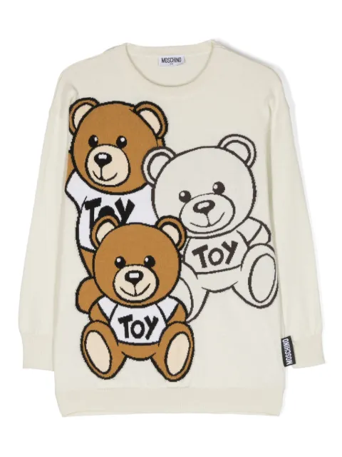 Moschino Kids Teddy Friends cotton-wool jumper