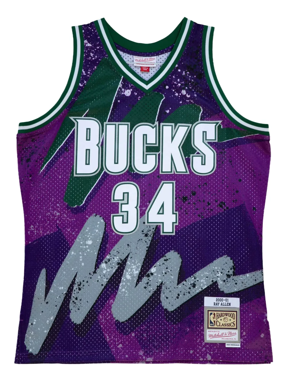 Mitchell & Ness Ray Allen NBA Milwaukee Bucks 2000 Hyper Hoops Mitchell & Ness Ray Allen NBA Milwaukee Bucks 2000 Hyper Hoops