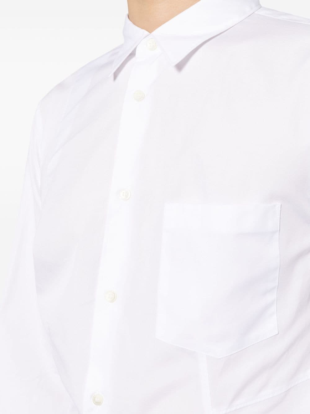 Shop Comme Des Garçons Homme Deux Tailored Cotton-poplin Shirt In White