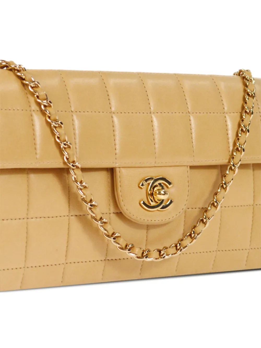 Chanel east west chocolate bar bag hot sale