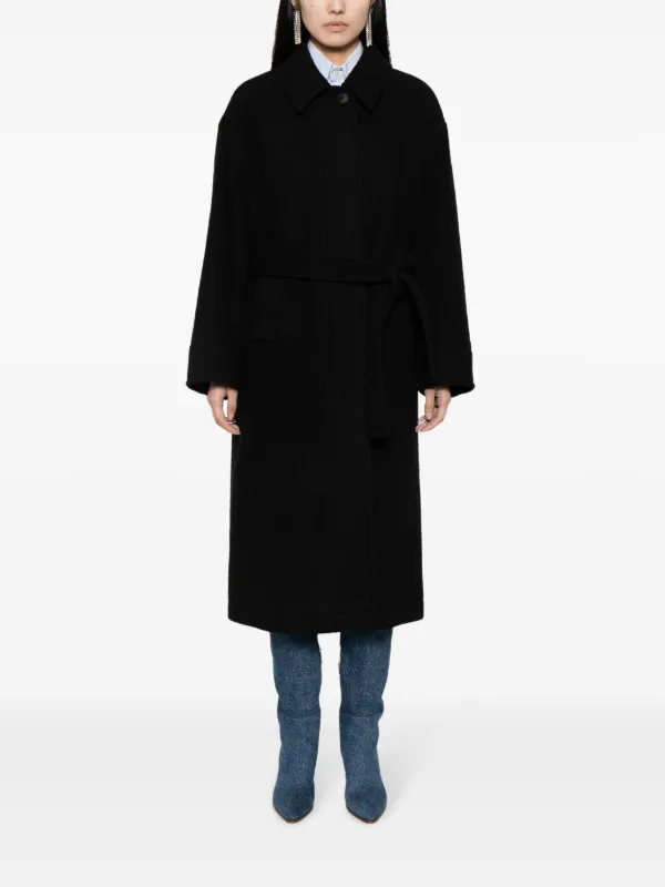 Wool blend deals coat black