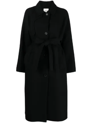 STUDIO TOMBOY Belted single-breasted Wool Coat | Black | FARFETCH