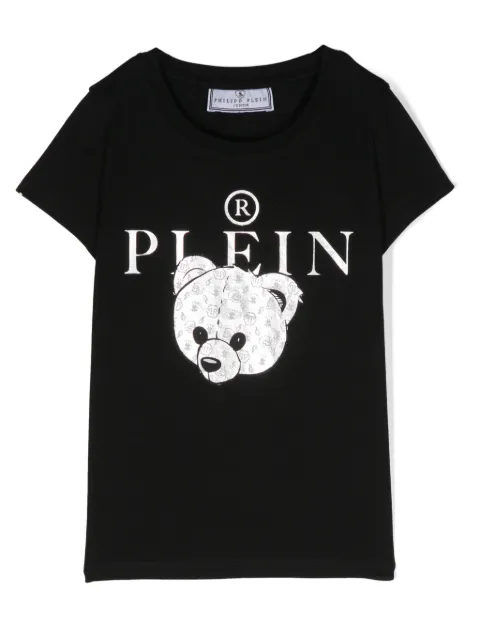 Philipp Plein Junior Teddy bear-print cotton T-shirt 