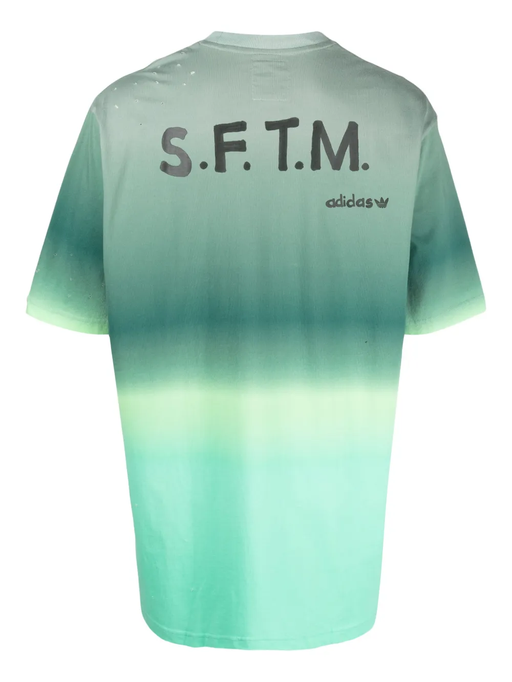 Shop Adidas Originals X Song For The Mute Gradient-print Cotton T-shirt In Green