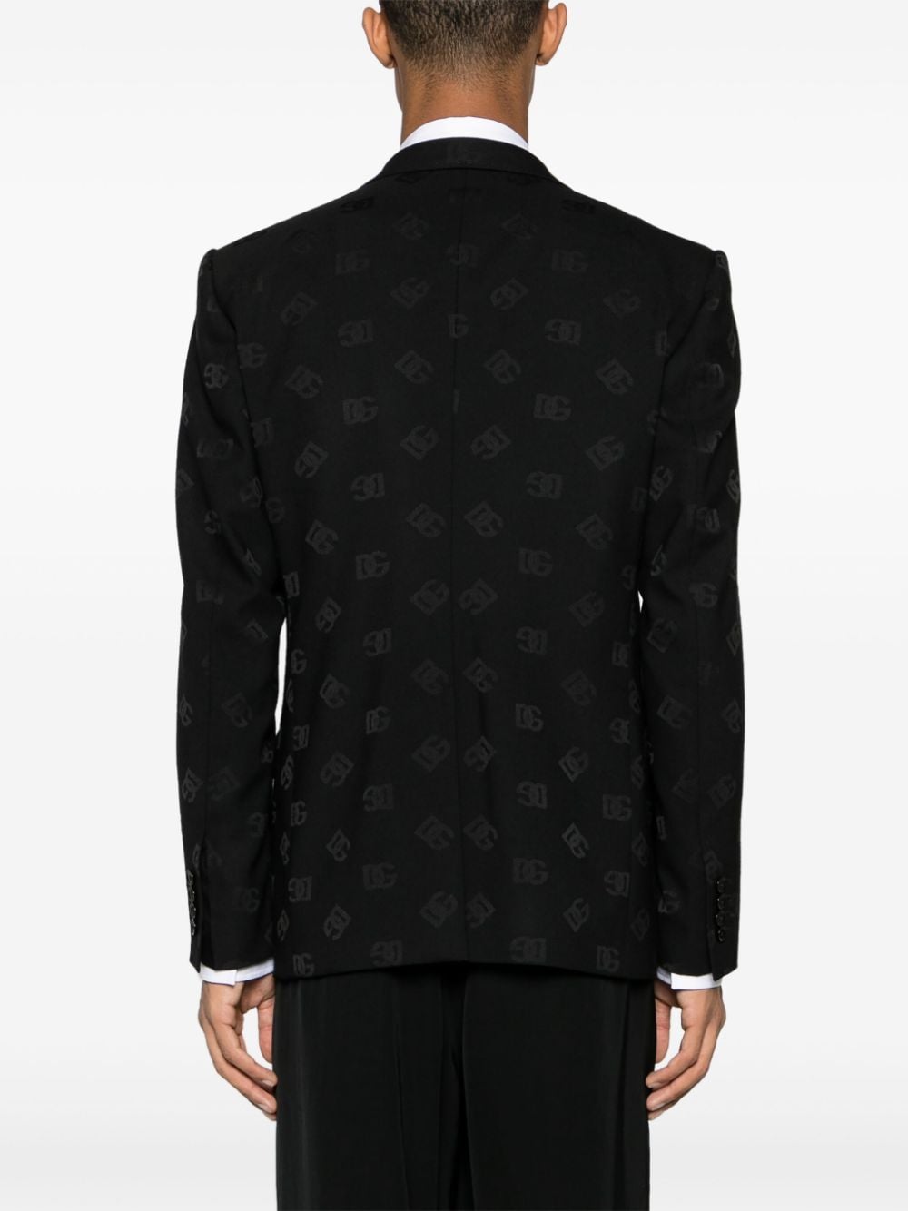 Dolce & Gabbana Blazer met jacquard Zwart
