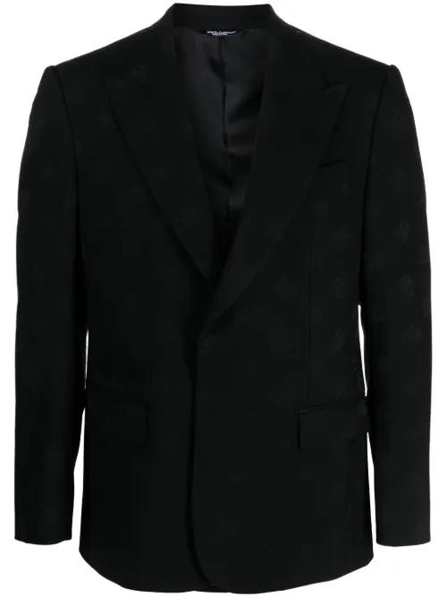 Blazer à logo DG en jacquard - Dolce & Gabbana - Modalova