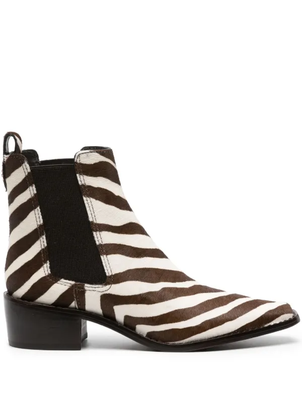 Zebra deals leather boots