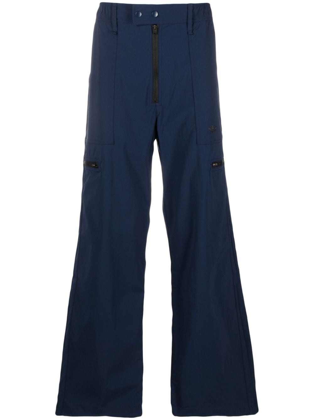 Shop Adidas Originals X Wales Bonner Embroidered Logo Cargo Trousers In Blue