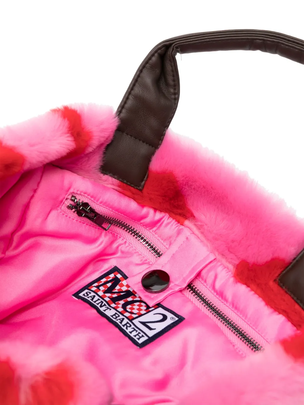 Mc2 Saint Barth Colette Faux-fur Tote Bag In Pink