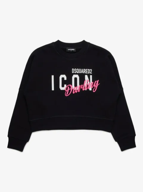 DSQUARED2 KIDS Darling-embroidery cotton sweatshirt