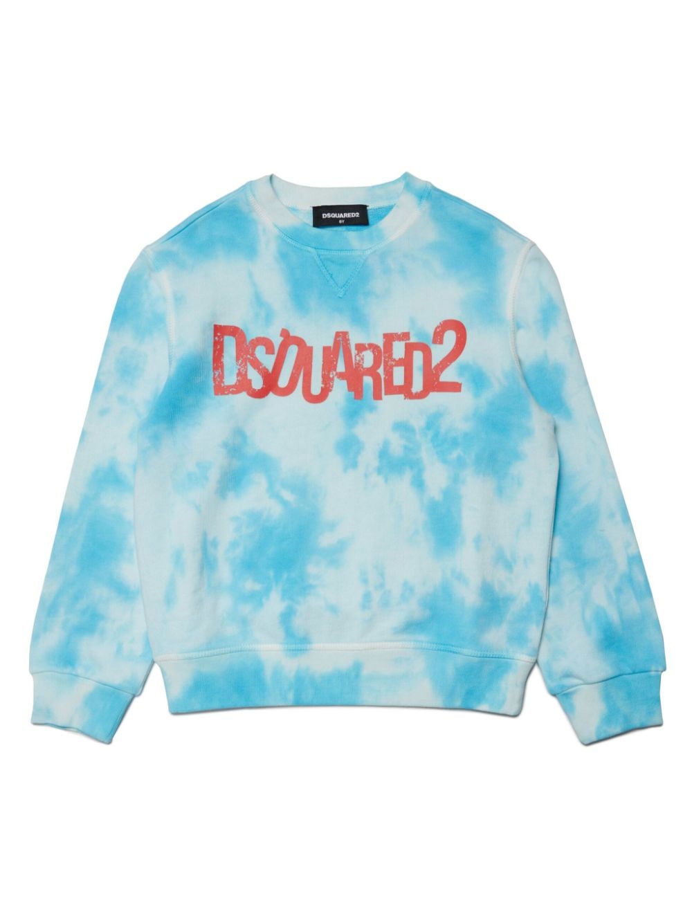 Dsquared2 Kids Sweater met tie-dye print Blauw