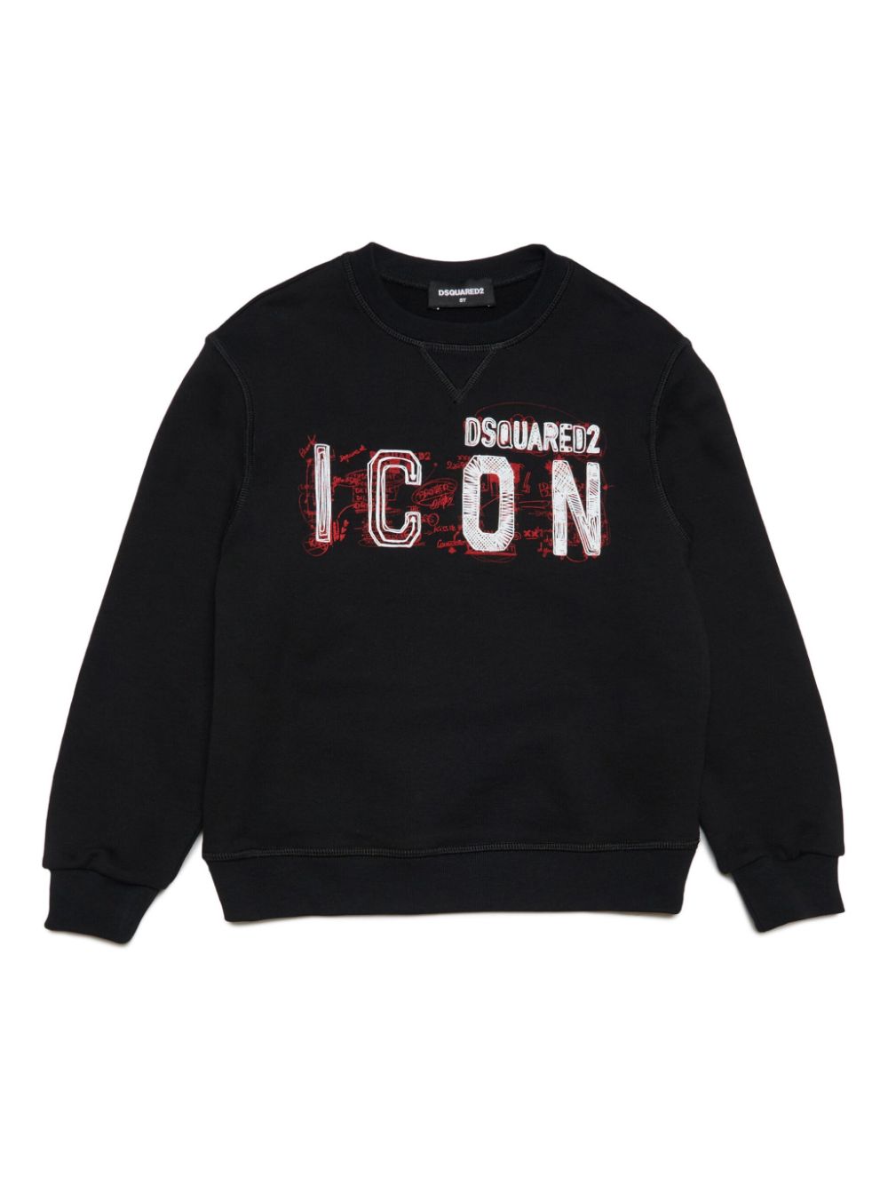 Dsquared2 Kids' Icon Logo-print Cotton Sweatshirt In Black