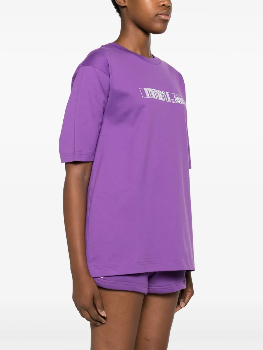 Dolce & Gabbana Dgvib3-print Cotton T-shirt In Purple