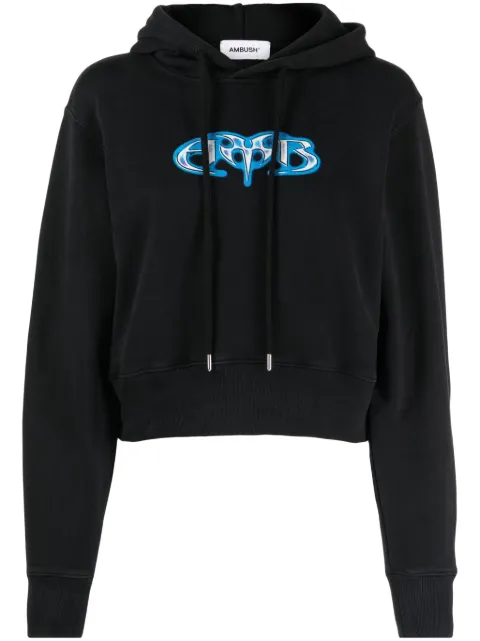 AMBUSH logo-print cotton hoodie