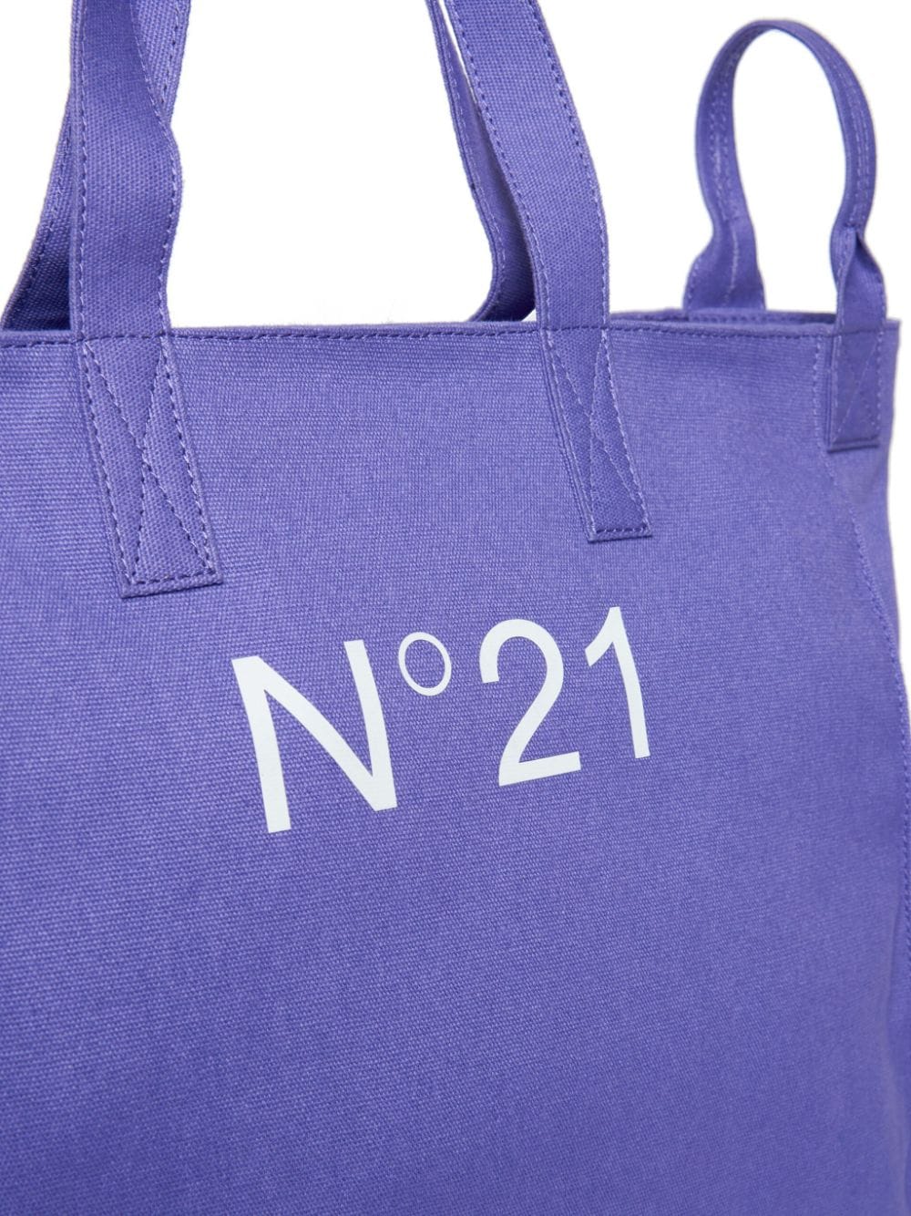Shop N°21 Logo-print Cotton Shoulder Bag In 紫色