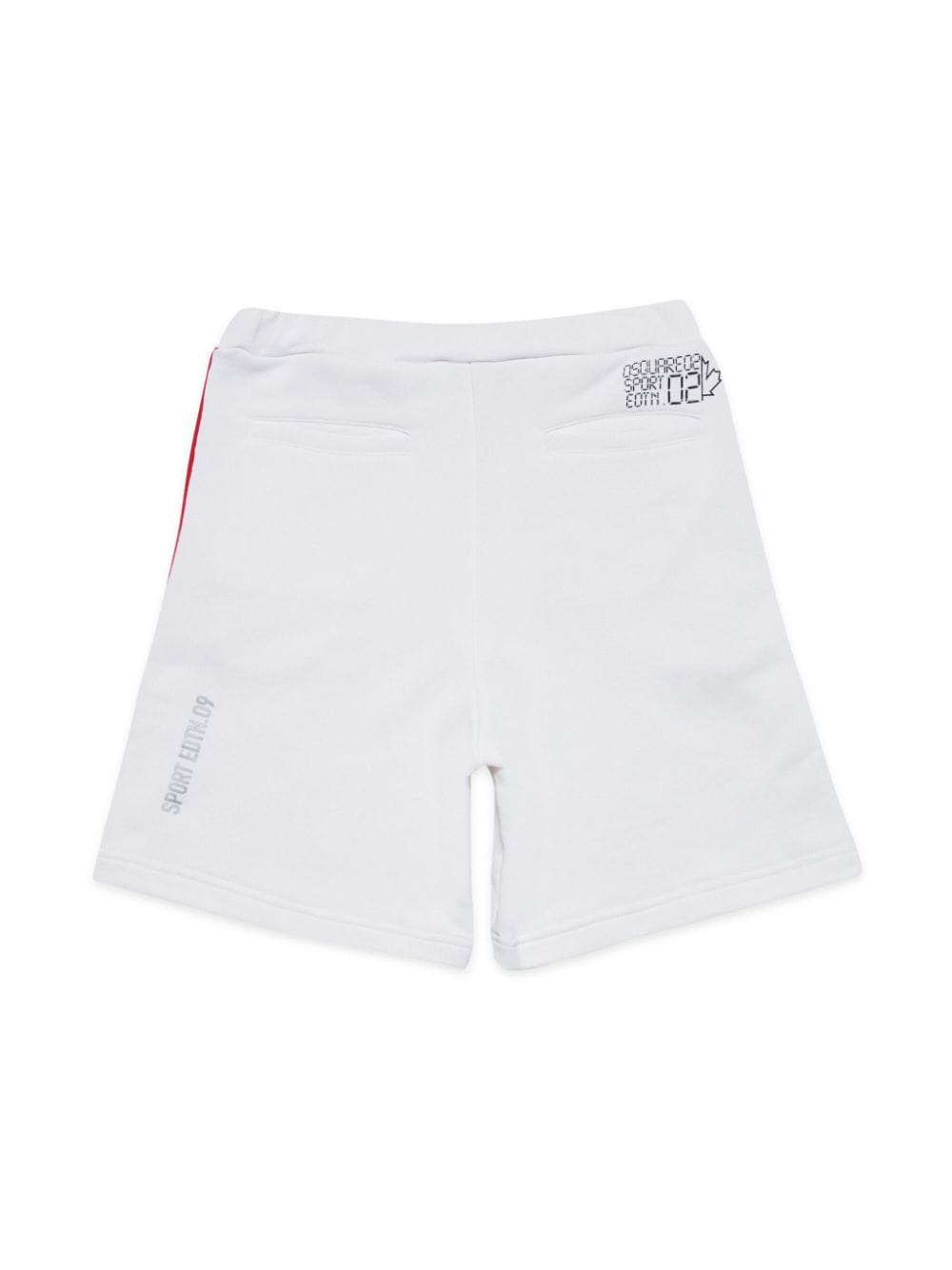 Shop Dsquared2 Logo-tape Elasticated-waistband Shorts In White
