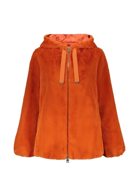 Herno drawstring-hood zip-up jacket 