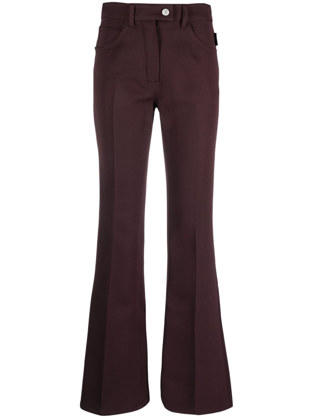 Shop Courrèges 70's Bootcut-leg Trousers In Rot