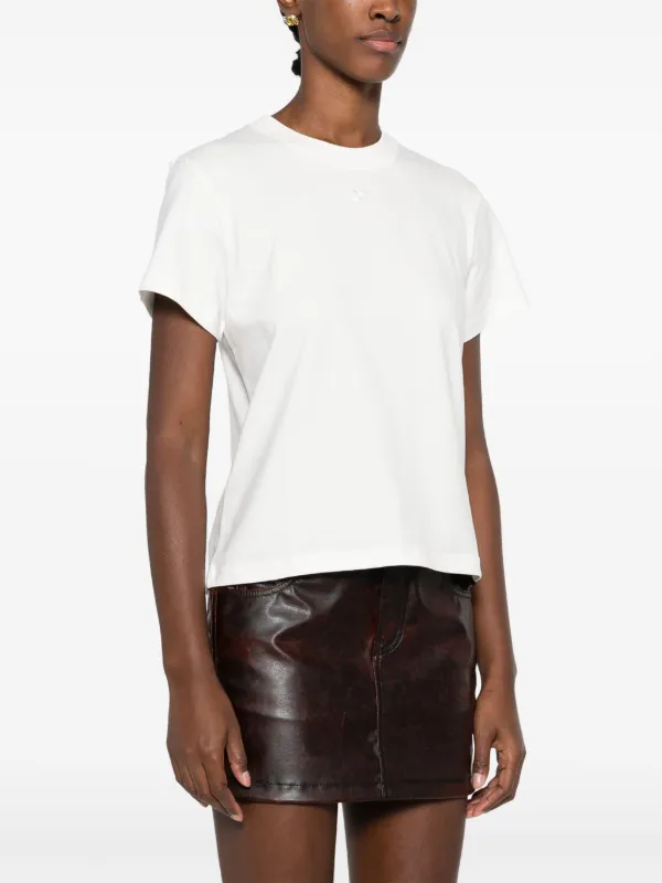 courrèges ホワイト ロゴ Tシャツ Courrèges ロゴ Tシャツ | ホワイト | FARFETCH JP