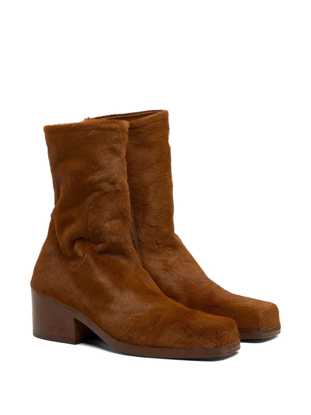 Marsèll square-toe calf hair boots 454