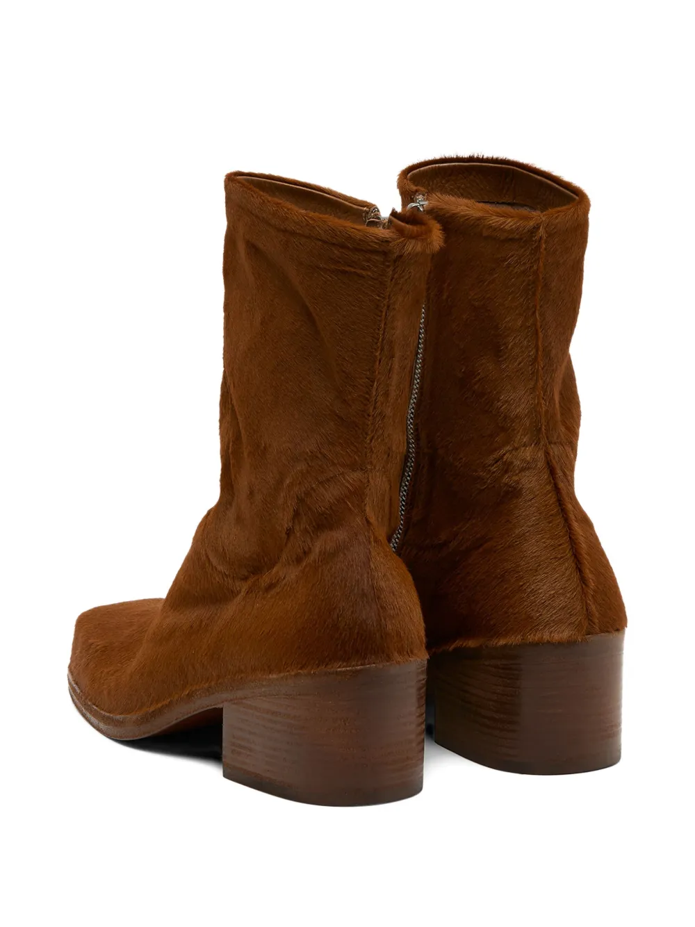 Marsèll square-toe calf hair boots 454