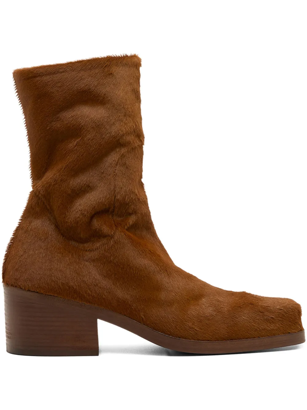 Marsèll square-toe calf hair boots 454