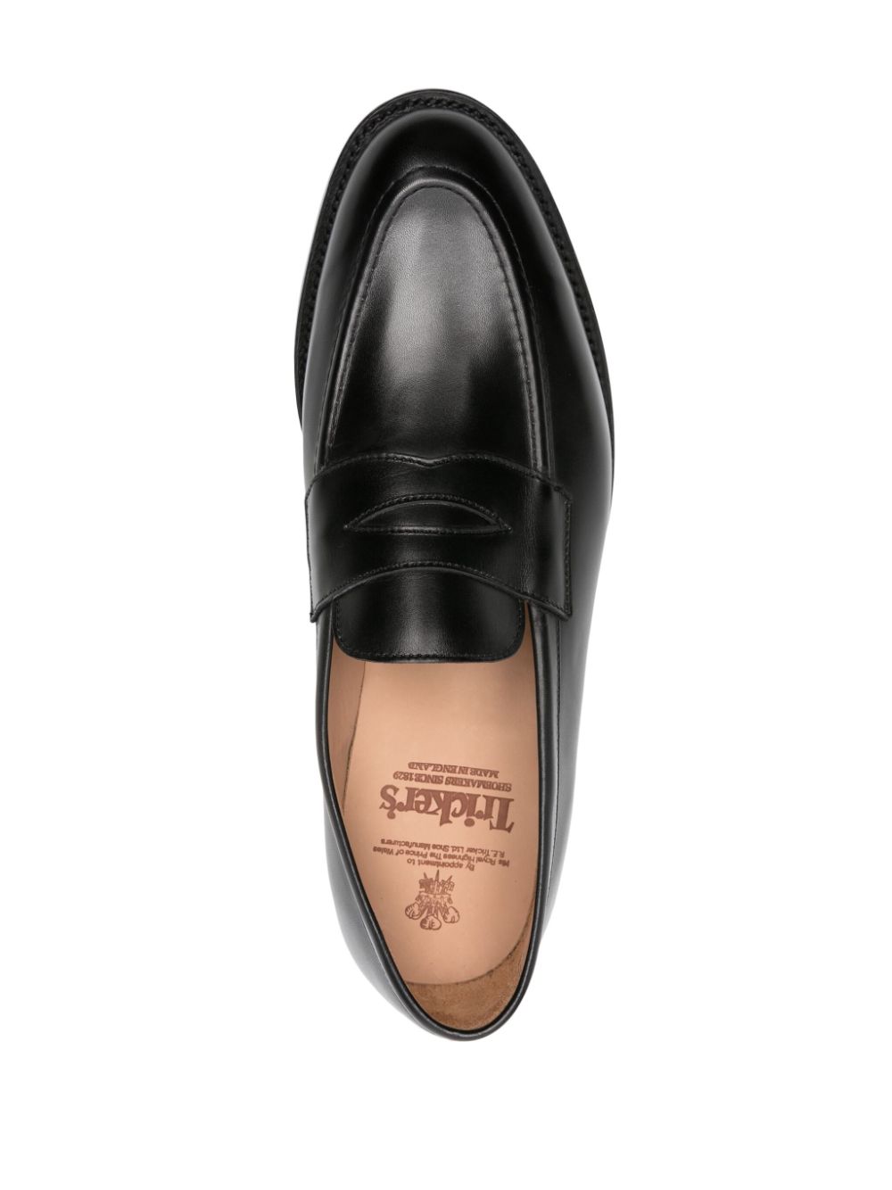 Shop Tricker's Havard Leather Loafers In Black