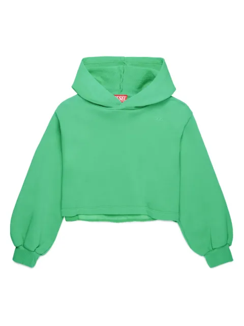 Diesel Kids logo-embroidered panelled hoodie