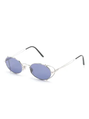 Jean Paul GAULTIER 5104 オーバルサングラス ブルー Jean Paul GAULTIER 5104 オーバルサングラス ブルー